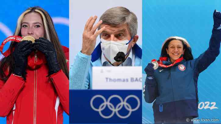 Gu gets gold again, IOC president rebukes Russian coaches, US flag bearer's re-do
