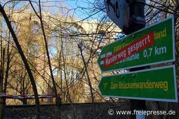 Elstertalbrücke: Nur ein Weg bleibt offen - Freie Presse