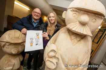 Praktikantin entwirft Vater-Sohn-Figuren mit - Freie Presse