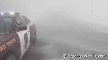 Whiteout conditions lead to crashes, closed roads in northwestern Minnesota