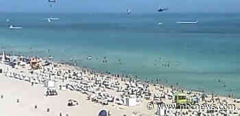 Three people injured after helicopter crashes in ocean near Miami Beach coast