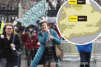Storm Franklin to strike south London as yellow warning issued by Met Office