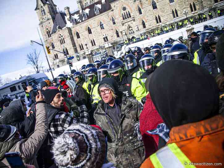 Trucker Protest: Day 24 — Police maintaining presence downtown; fences used to guard cleared areas