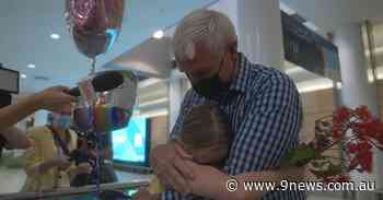 Emotional reunions as first international tourists fly to Australia in more than 700 days - 9News