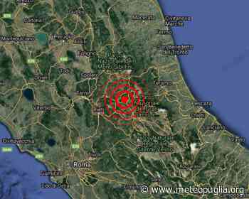 Scossa di TERREMOTO a 4 km W Montereale (AQ). I DATI in DIRETTA - Meteo Puglia