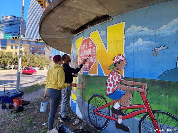 New murals aim to promote traffic safety after Austin's deadliest year on roads