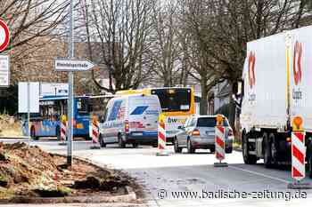Sicherheitsposten soll Staus an einer Baustelle in Lahr verhindern - Lahr - Badische Zeitung