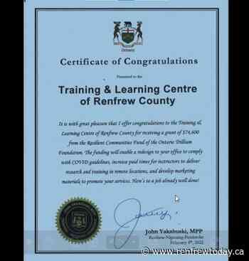 Trillium Foundation provides a little TLC | 96.1 Renfrew Today - renfrewtoday.ca