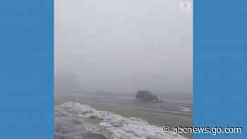 WATCH:  Snow squall blows through New York town