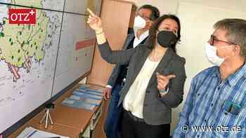 Umweltministerin Anja Siegesmund besucht Hochwassernachrichtenzentrale in Jena