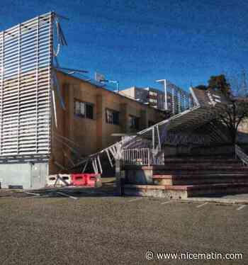 Le bardage d'un collège lâche à cause des fortes rafales de vent, le drame évité dans les Alpes-Maritimes