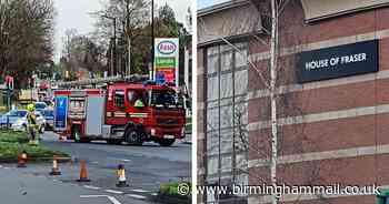 Solihull Warwick Road blocked after wind damages House of Fraser roof - Birmingham Live