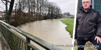 Warnstufe 1: Die Berkel ist randvoll, aber Ewald Rathmer bleibt gelassen | Stadtlohn - Dorstener Zeitung