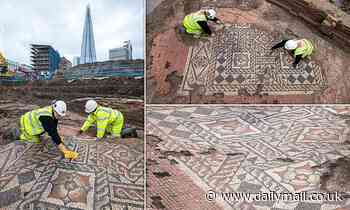 Stunning Roman mosaic is discovered near London's Shard