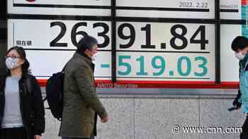 Global stocks slide and oil surges as Putin orders troops into Ukraine