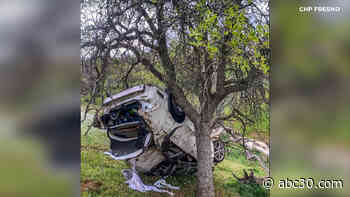 Driver crashes 300 feet down Fresno County mountainside, slams into tree