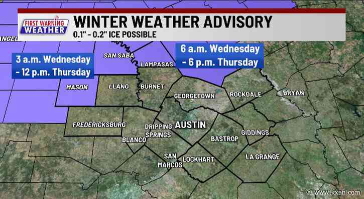 Winter Weather Advisory posted as Arctic air approaches