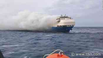 Fire that left cargo ship full of luxury cars stranded in the Atlantic may finally be going out