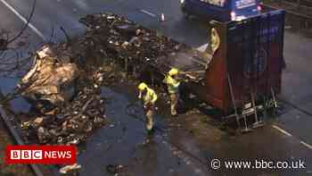 Storm Franklin: Strong winds cause M6 lorry crash