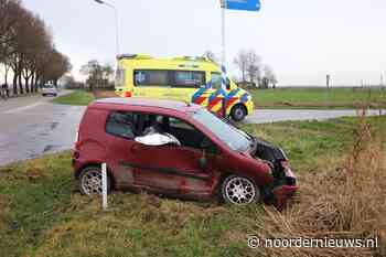 Flinke schade bij botsing tussen auto en brommobiel bij Paesens - Noordernieuws
