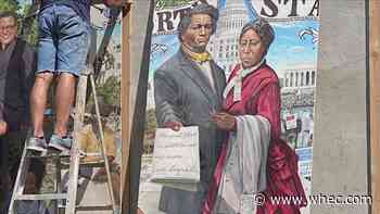 Anna Murray Douglass and daughter getting individual grave markers at Mt. Hope Cemetery