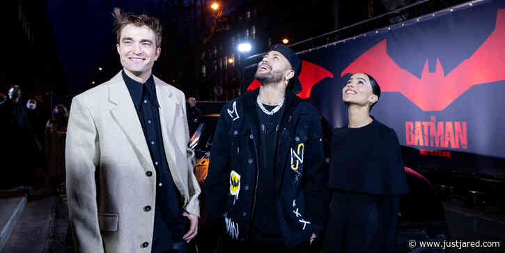 Neymar Hosts Robert Pattinson & Zoe Kravitz at Early Screening of 'The Batman'