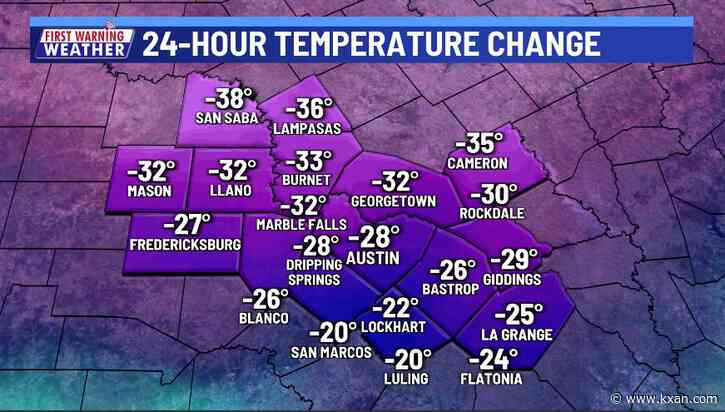 Austin likely to see biggest 24-hour temperature swing on record