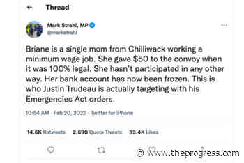UPDATE: Chilliwack-Hope MP's Tweet about single mother having bank account frozen under scrutiny – Chilliwack Progress - Chilliwack Progress
