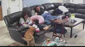 Good boy! Cannoli the dog cheers up crying baby