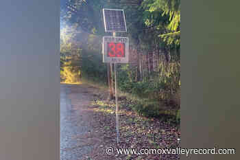 Thieves make getaway with Vancouver Island radar speed sign – Comox Valley Record - Comox Valley Record