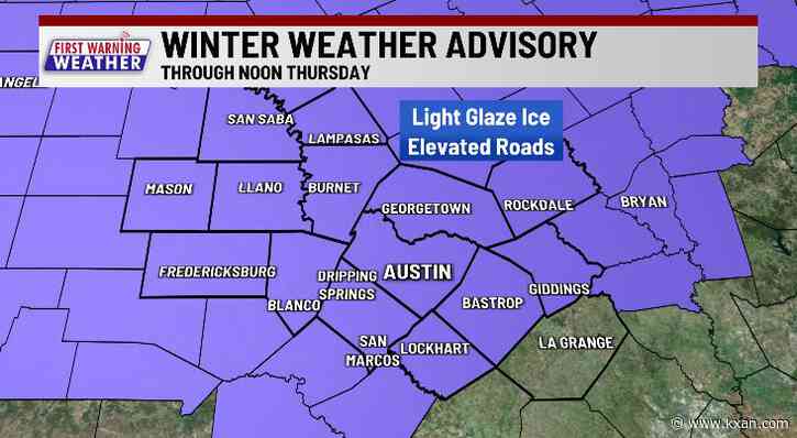 Icing begins this evening on some bridges/overpasses as temperatures drop