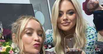 Emily Atack downs booze while covered in dog food as Celebrity Juice returns - The Mirror