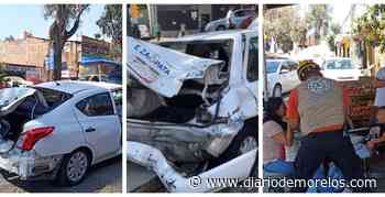 Deja 6 heridos choque múltiple en Cuernavaca - Diario de Morelos