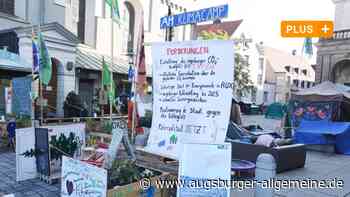 Das Klimacamp will schnell neben das Augsburger Rathaus zurück - Augsburger Allgemeine