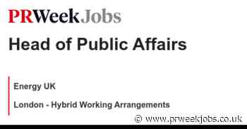 Energy UK: Head of Public Affairs