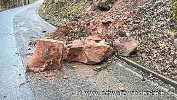 Straßensperrung: Nach Regen stürzen Felsen auf Beinberger Steige bei Bad Liebenzell