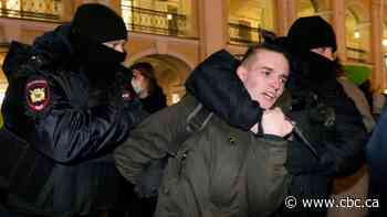 Russian police detain close to 400 anti-war protesters in several cities