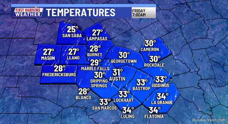 Freezing cold temperatures, but dry roads in the morning