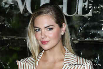 Kate Upton Adds Pop of Contrast to All-Black Outfit With Colorful Nikes & Buys Out Her Skincare Line - Yahoo Lifestyle