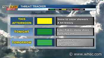 Friday snow showers into early afternoon
