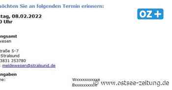 OZ-Kolumne aus Stralsund: Schnell und sicher dank Online-Terminvergabe - Ostsee Zeitung