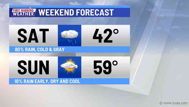 Cold rain returns tonight and Saturday