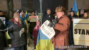Ukrainian-Canadians rally outside embassy in Ottawa ahead of Russian invasion - CTV News Ottawa