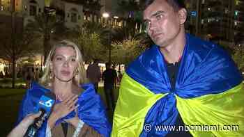 Ukrainian Basketball Player, Family — Unable to Return Home — Join Rallies Against Invasion in South Florida