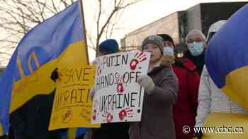 Brandon vigil shows support for Ukraine in face of bloody Russian invasion - CBC.ca
