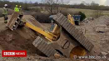 Man rescued after digger overturns on Harlow site