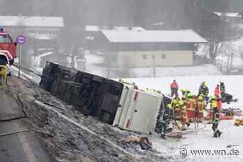 Reisebus aus Münster in Oberbayern verunglückt: Acht Schwerverletzte