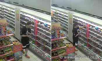 Moment solicitor, 37, injected food with his blood in a west London Sainsbury's Local - Daily Mail