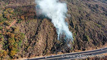 Incendio afectó visibilidad en la México – Cuernavaca - 24 Morelos