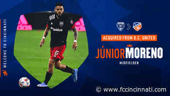 FC Cincinnati acquire midfielder Júnior Moreno from DC United - FC Cincinnati